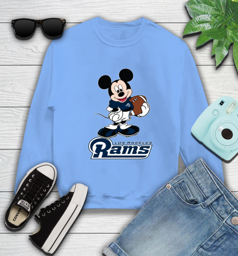 NFL Football Los Angeles Rams Cheerful Mickey Mouse Shirt Sweatshirt 11