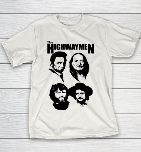 Willie Nelson Johnny Cash Outlaw Country Super Group The Highwaymen Youth T-Shirt