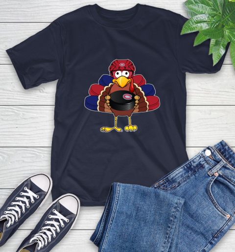 Montreal Canadiens Turkey Thanksgiving Day T-Shirt 4