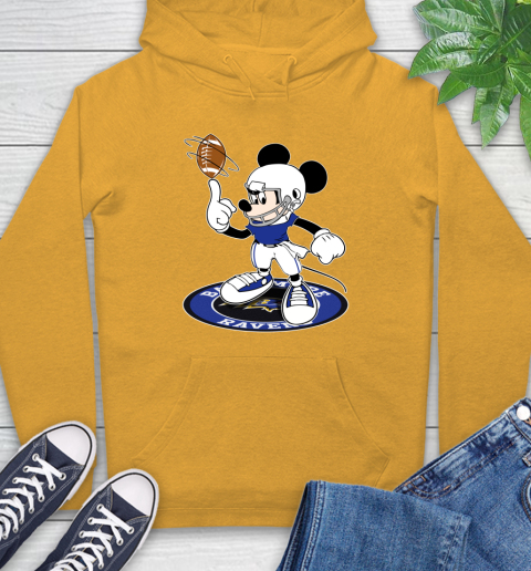 NFL Football Baltimore Ravens Cheerful Mickey Disney Shirt Hoodie 3