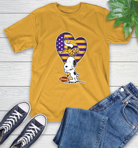 Minnesota Vikings NFL Football The Peanuts Movie Adorable Snoopy T-Shirt 3