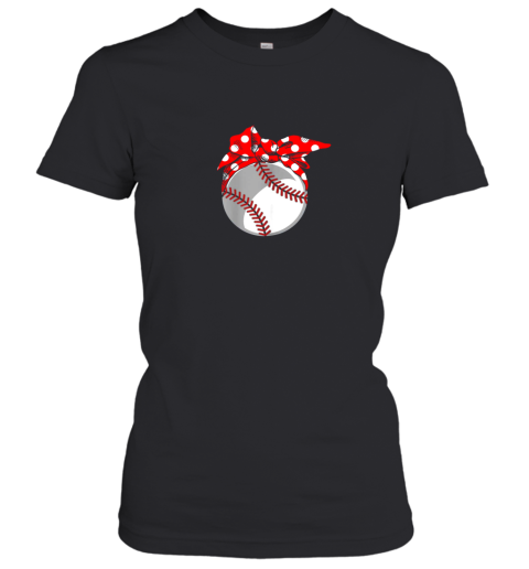 Baseball Sport Mom Red Polka Dot Bandana Gift Women's T-Shirt