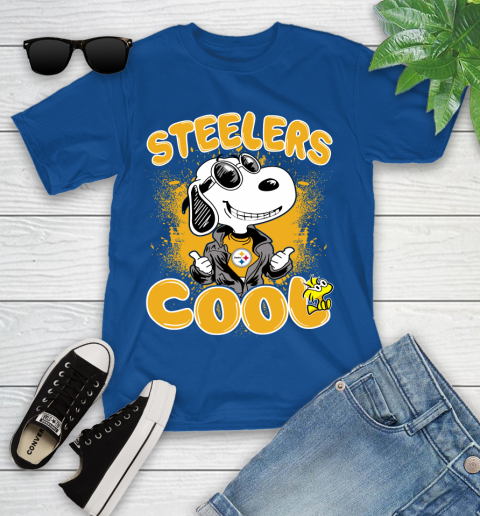 NFL Football Pittsburgh Steelers Cool Snoopy Shirt Youth T-Shirt 10