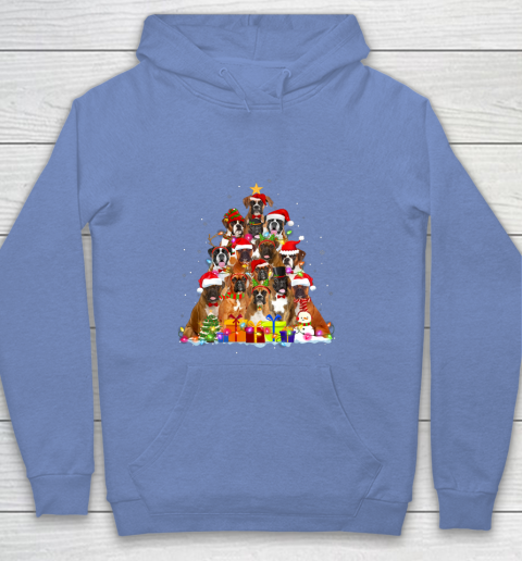 Christmas Pajama Boxer Tree Xmas Gifts Dog Dad Mom Youth Hoodie 8