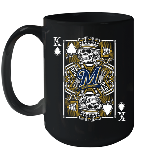 Milwaukee Brewers MLB Baseball The King Of Spades Death Cards Shirt Ceramic Mug 15oz