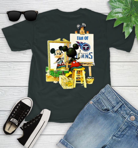 NFL Football Tennessee Titans Mickey Drawing Shirt 98