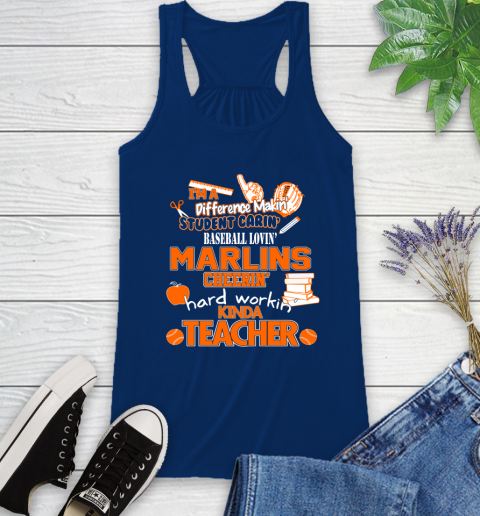 Milwaukee Brewers MLB I'm A Difference Making Student Caring Baseball Loving Kinda Teacher (2) Racerback Tank 8
