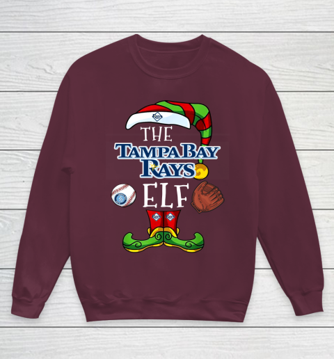 Tampa Bay Rays Christmas ELF Funny MLB Youth Sweatshirt 4