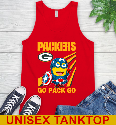 NFL Football Green Bay Packers Captain America Marvel Avengers Minion Shirt Tank Top 5