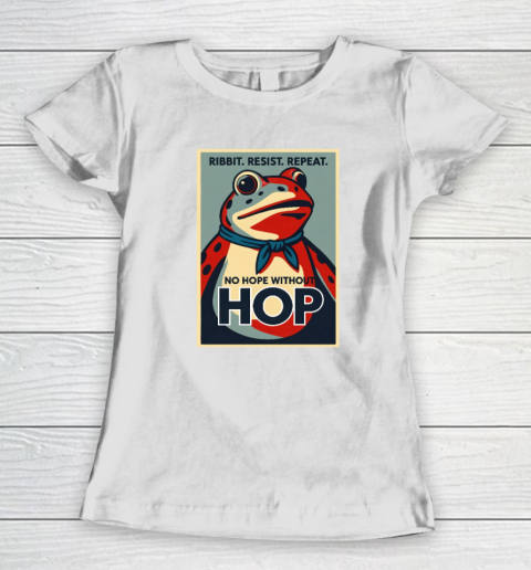 Resist Portland Frog I Stand With Frog Ribit Resist Repeat Women's T-Shirt