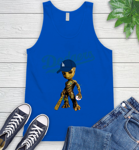 MLB Los Angeles Dodgers Groot Guardians Of The Galaxy Baseball Tank Top 5