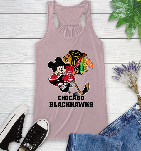 NHL Chicago Blackhawks Mickey Mouse Disney Hockey T Shirt Racerback Tank 11