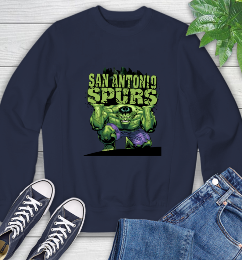 San Antonio Spurs NBA Basketball Incredible Hulk Marvel Avengers Sports Sweatshirt 3