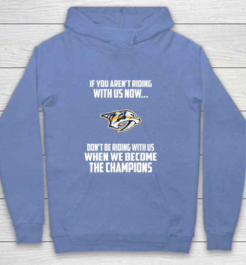 NHL Nashville Predators Hockey We Become The Champions Youth Hoodie 8