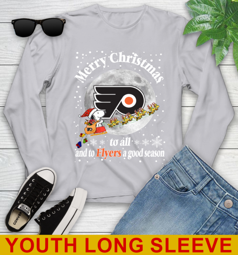 Philadelphia Flyers Merry Christmas To All And To Flyers A Good Season NHL Hockey Sports Youth Long Sleeve 5