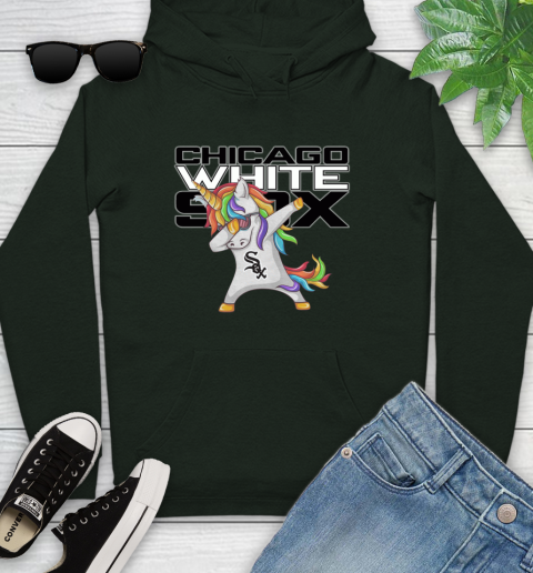 Chicago White Sox MLB Baseball Funny Unicorn Dabbing Sports Youth Hoodie 13