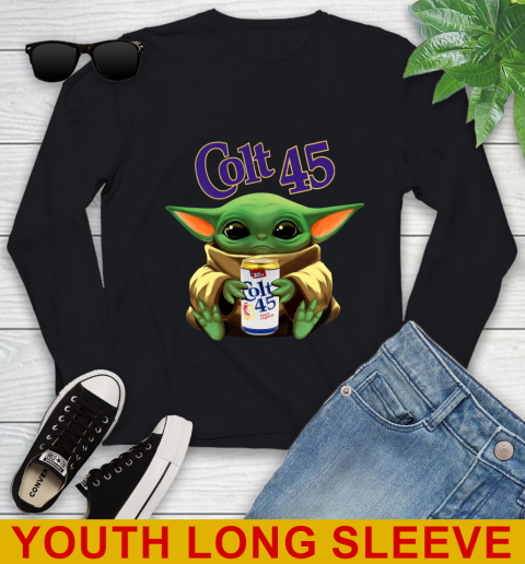 Star Wars Baby Yoda Hugs Colt 45 Beer Shirt 123