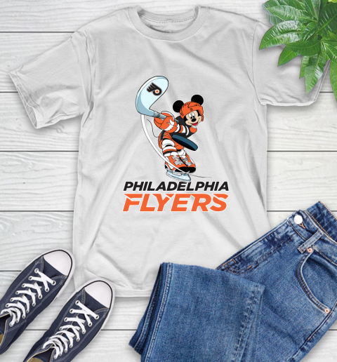 NHL Hockey Philadelphia Flyers Cheerful Mickey Mouse Shirt T-Shirt 2