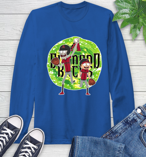 MLB Arizona Diamondbacks Rick And Morty Baseball Sports Long Sleeve T-Shirt 9