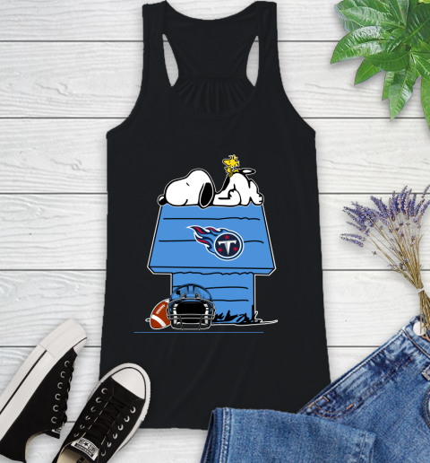 Tennessee Titans NFL Football Snoopy Woodstock The Peanuts Movie Racerback Tank 2