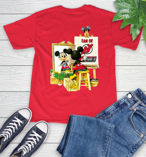 NHL Hockey New Jersey Devils Mickey Drawing Shirt 12