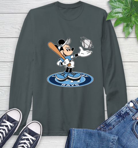 MLB Baseball Tampa Bay Rays Cheerful Mickey Disney Shirt Long Sleeve T-Shirt 7