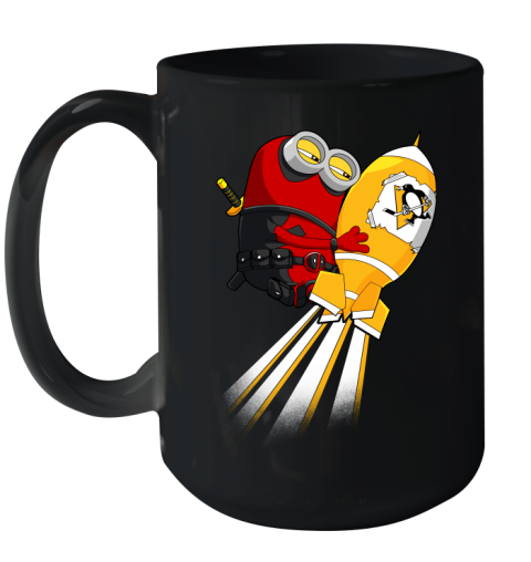 NHL Hockey Pittsburgh Penguins Deadpool Minion Marvel Shirt Ceramic Mug 15oz