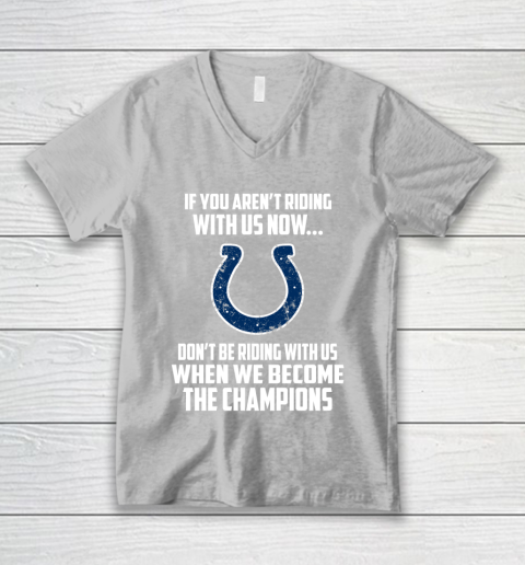 NFL Indianapolis Colts Football We Become The Champions V-Neck T-Shirt 3