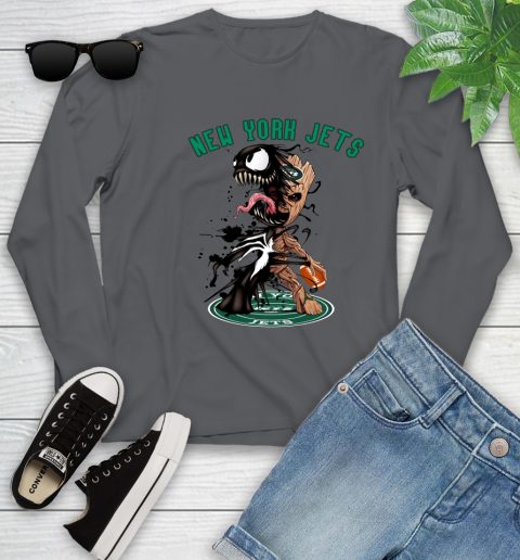 NFL New York Jets Football Venom Groot Guardians Of The Galaxy Youth Long Sleeve 8