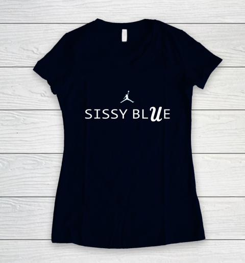 Sissy Blue Shirt UCLA Women's V-Neck T-Shirt 2