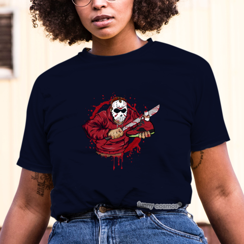 Air Jordan 5 What The Matching Sneaker Tshirt Jason Voorhees Red and Yellow Jordan Tshirt