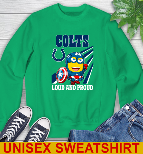 NFL Football Indianapolis Colts Captain America Marvel Avengers Minion Shirt Sweatshirt 8