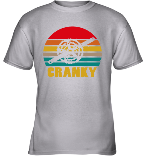 Bicycle Cranky Cycling Lovers Sunset Vintage Youth T-Shirt