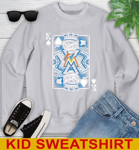 Miami Marlins MLB Baseball The King Of Spades Death Cards Shirt Youth Sweatshirt 4 Miami Marlins MLB Baseball The King Of Spades Death Cards Shirt Youth Sweatshirt - Image 4