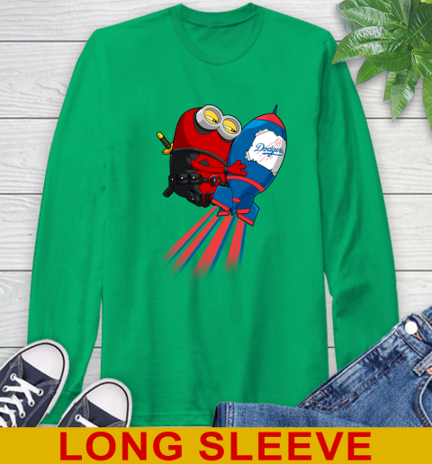 MLB Baseball Los Angeles Dodgers Deadpool Minion Marvel Shirt Long Sleeve T-Shirt 8