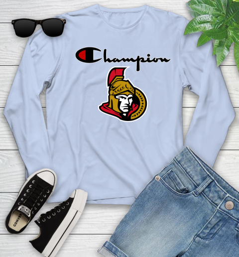 NHL Hockey Ottawa Senators Champion Shirt Youth Long Sleeve 6