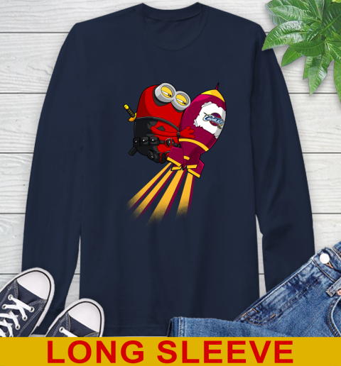 NBA Basketball Cleveland Cavaliers Deadpool Minion Marvel Shirt Long Sleeve T-Shirt 3