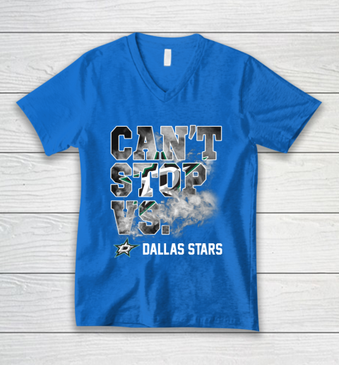 NHL Dallas Stars Hockey Can't Stop Vs V-Neck T-Shirt 5