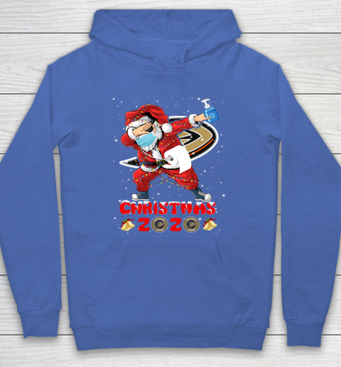 Anaheim Ducks Funny Santa Claus Dabbing Christmas 2020 NHL Hoodie 6