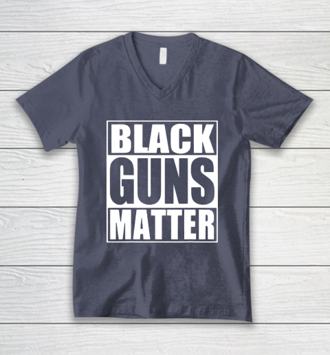 Black Guns Matter V-Neck T-Shirt 7