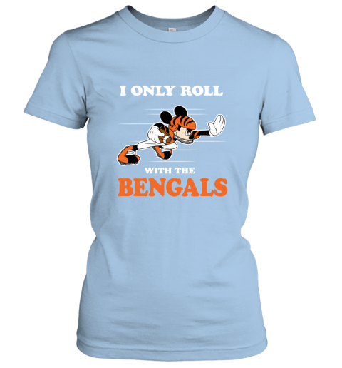 NFL Mickey Mouse I Only Roll With Cincinnati Bengals Hoodie 