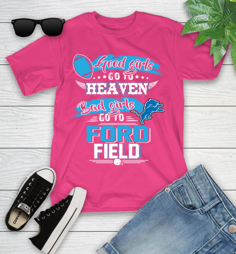 Detroit Lions NFL Bad Girls Go To Ford Field Shirt Youth T-Shirt 11