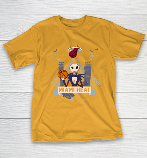 NBA Miami Heat Basketball Jack Skellington Halloween T-Shirt 2