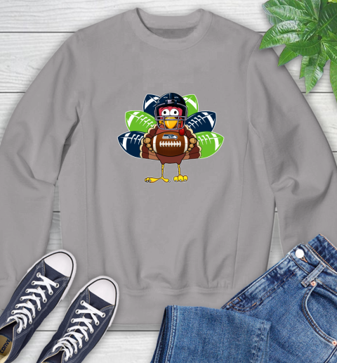 Seattle Seahawks Turkey Thanksgiving Day Sweatshirt 5