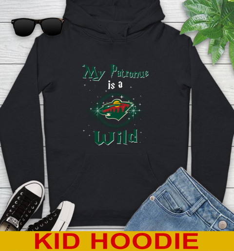 NHL Hockey Harry Potter My Patronus Is A Minnesota Wild Youth Hoodie