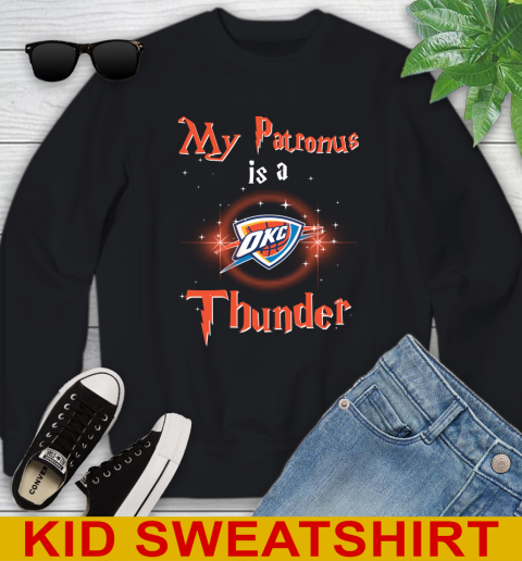 NBA Basketball Harry Potter My Patronus Is A Oklahoma City Thunder Youth Sweatshirt