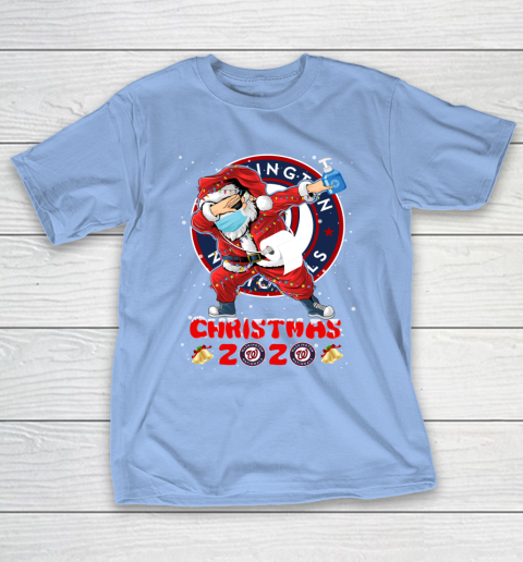 Washington Nationals Funny Santa Claus Dabbing Christmas 2020 MLB T-Shirt 10