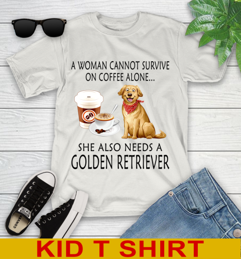 Women cannot survive on coffee alone she also need a GOLDEN tshirt 96