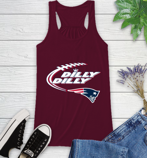 NFL New England Patriots Dilly Dilly Football Sports Racerback Tank 3
