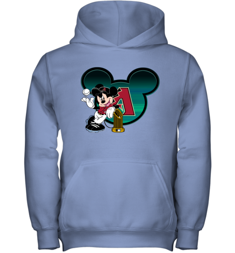 MLB Arizona Diamondbacks The Commissioner's Trophy Mickey Mouse Disney Baseball T Shirt 6sAuzOOToD4 youth hoodie 43 95 151514 front carolina blue